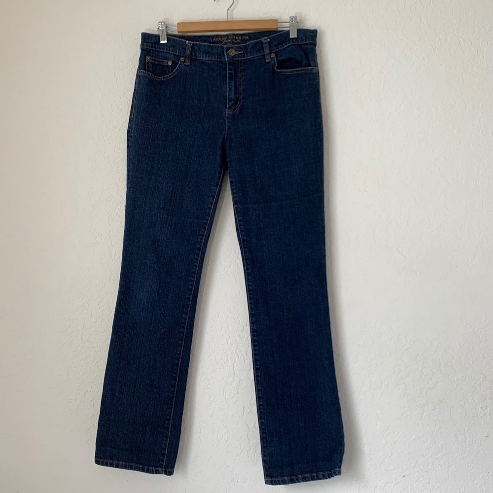 Lauren Ralph Lauren Jeans Women 10 Blue Classic Straight Dark Wash Old Money